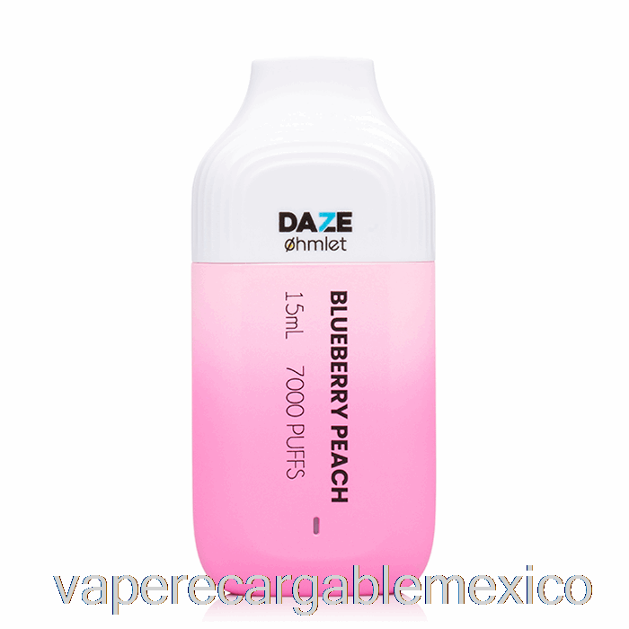 Vape Recargable 7 Daze Ohmlet 7000 0% Cero Nicotina Desechable Arándano Melocotón